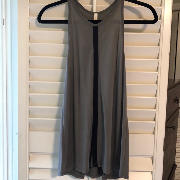 NWOT - Gray with Black Stripe Top by Orange Creek - Picture 3 of 6